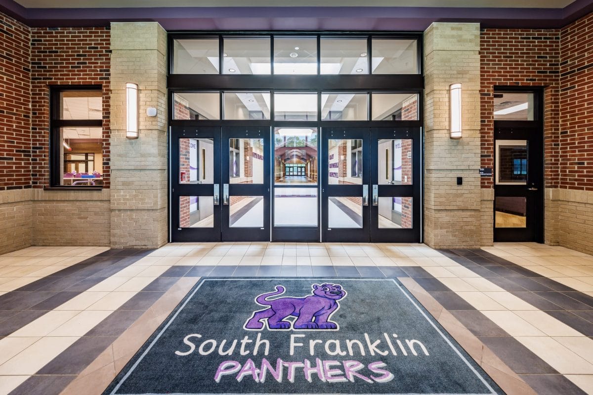 South Franklin Elementary School Entrance North Georgia School Construction