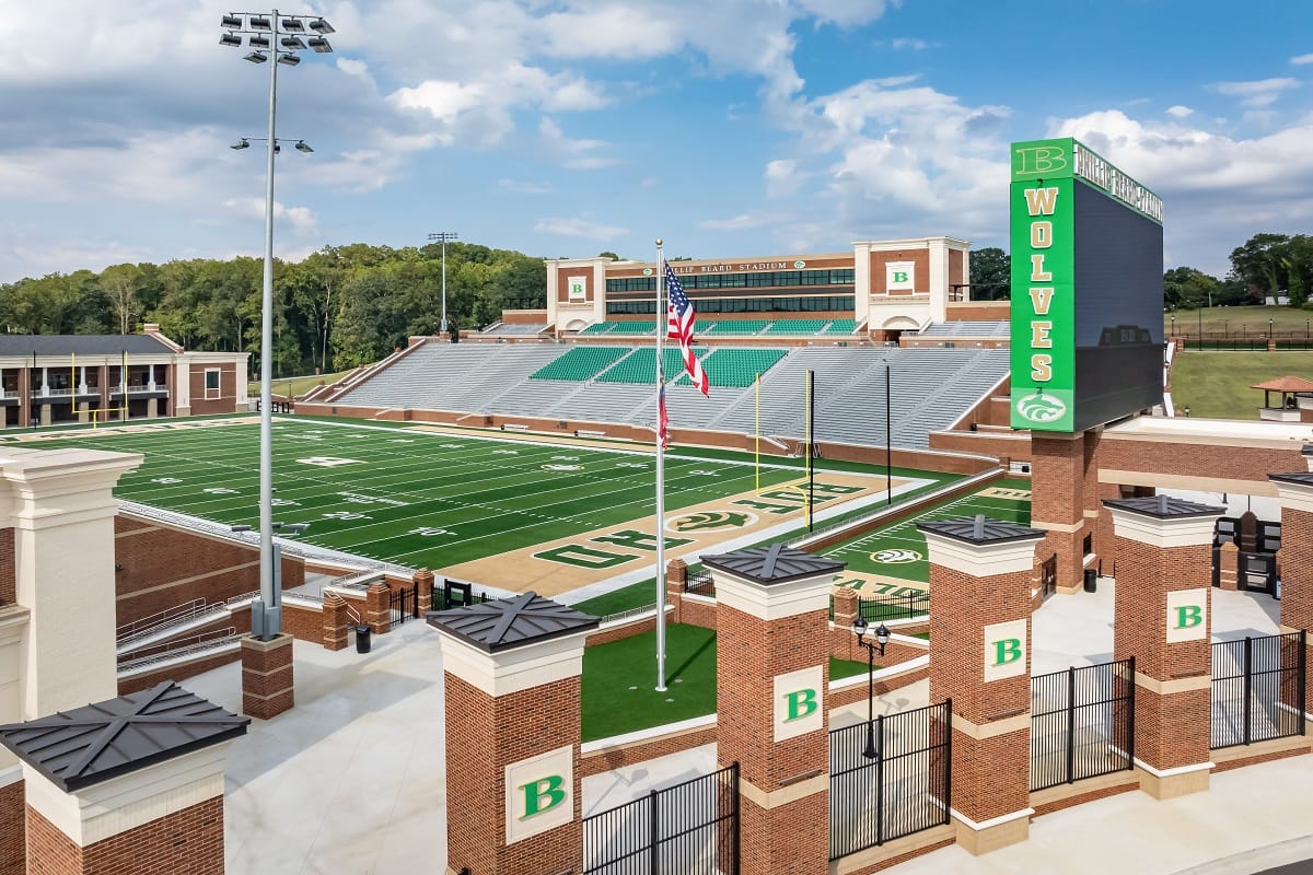Aerial Image of Buford's Phillip Beard Stadium & Dexter Wood Field